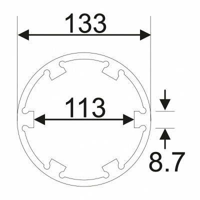 Головка для задней гайки дифференциала, d=133мм (MERCEDES,MAN) JTC-5261
