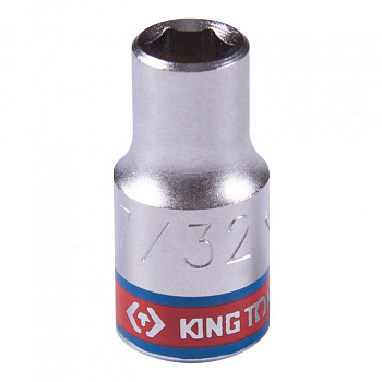  Головка торцевая стандартная шестигранная 1/4", 7/32", дюймовая KING TONY