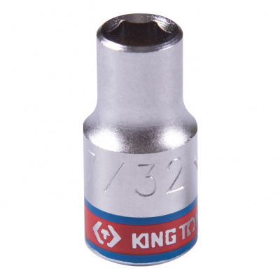  Головка торцевая стандартная шестигранная 1/4", 7/32", дюймовая KING TONY