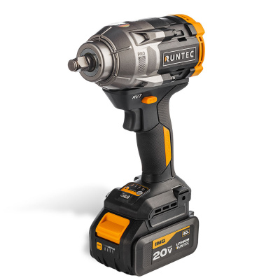 Гайковерт ударный аккумуляторный 1/2", 20В, 2*4Ач, 1100 Нм RUNTEC PRO