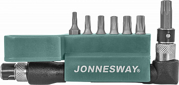 Комплект вставок-бит 1/4 DR TORX® T10 - T40,  8 предметов Jonnesway S08H2S8S