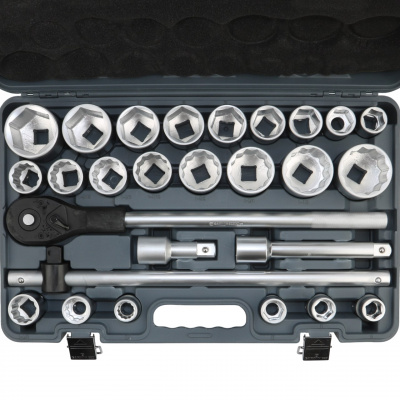 Набор торцевых головок 3/4" дюйм. и метр. 27 пр. (3/4"-2", 19-50 мм) GARWIN PRO 