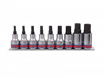 Набор торцевых насадок 1/2", HEX, 3/16"-5/8", 9 предметов 4110SR10 King Tony