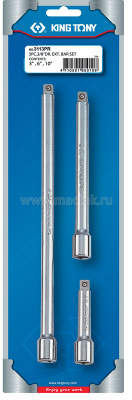 Набор удлинителей 3/8", 75, 150, 250 мм, 3 предмета 3113PR King Tony