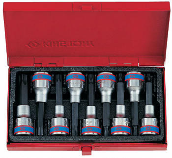 Набор торцевых насадок 1/2", TORX, Т20-Т60 мм, L = 80 мм, 9 предметов 4119PR King Tony