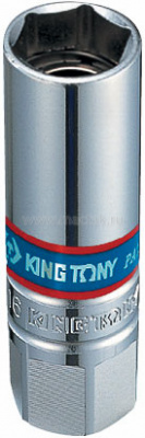 Головка свечная шестигранная 3/8", 16 мм, магнитный фиксатор 366516 King Tony