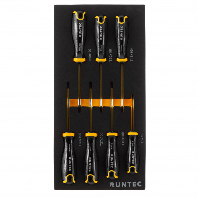 Набор отверток  S2 TORX в ложементе EVA, 7 предметов RUNTEC