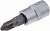 Торцевая головка короткая с битой 1/4" PZ2, СТАНКОИМПОРТ