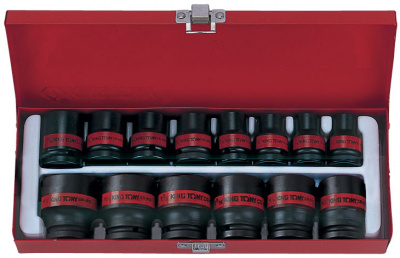 Набор ударных торцевых головок 1/2", шестигранные, 3/8"-1&1/4", 14 предметов 4414SP King Tony
