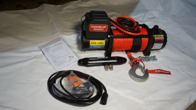 Лебедка электрическая  GIO 100S 10000 lbs (4535 кг) 12V STD (Синтетический трос) Comeup