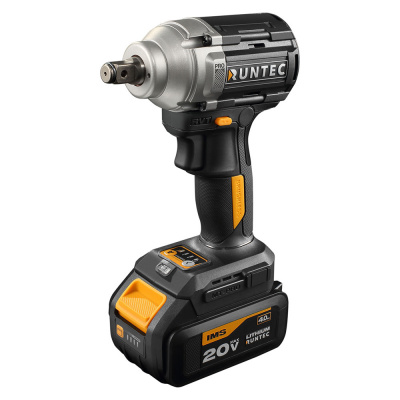 Гайковерт ударный аккумуляторный 1/2", 20В, 2*4Ач, 500Нм RUNTEC PRO