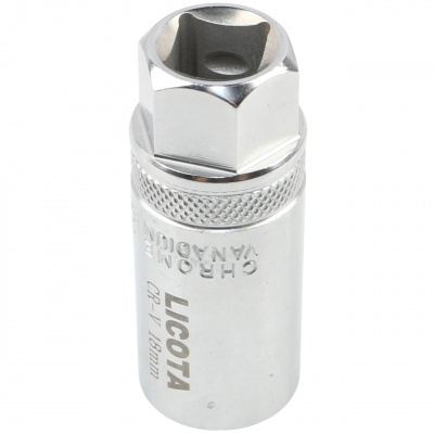 Licota ATF-4007B Головка, 1/2", 18 мм, торцевая, 6-гранная, глубокая, свечная