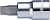 Торцевая головка короткая с отверткой 1/4" SL 7 мм Hans