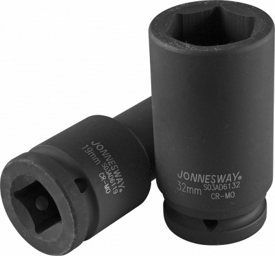 Головка торцевая ударная глубокая 3/4 DR, 38 мм Jonnesway S03AD6138