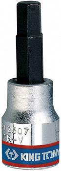 Насадка (бита) торцевая 3/8", HEX, 6 мм, L = 50 мм 302506 King Tony