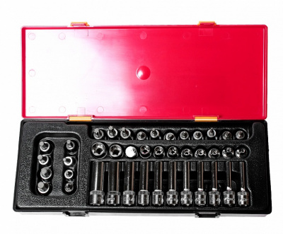 Набор головок торцевых 3/8 TORX, HEX в кейсе 41 предмет JTC-K3411
