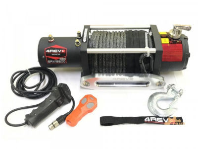 Лебедка автомобильная 13500 lbs  6 115 кг  SRX 13500 12В синтетический трос 4REVO